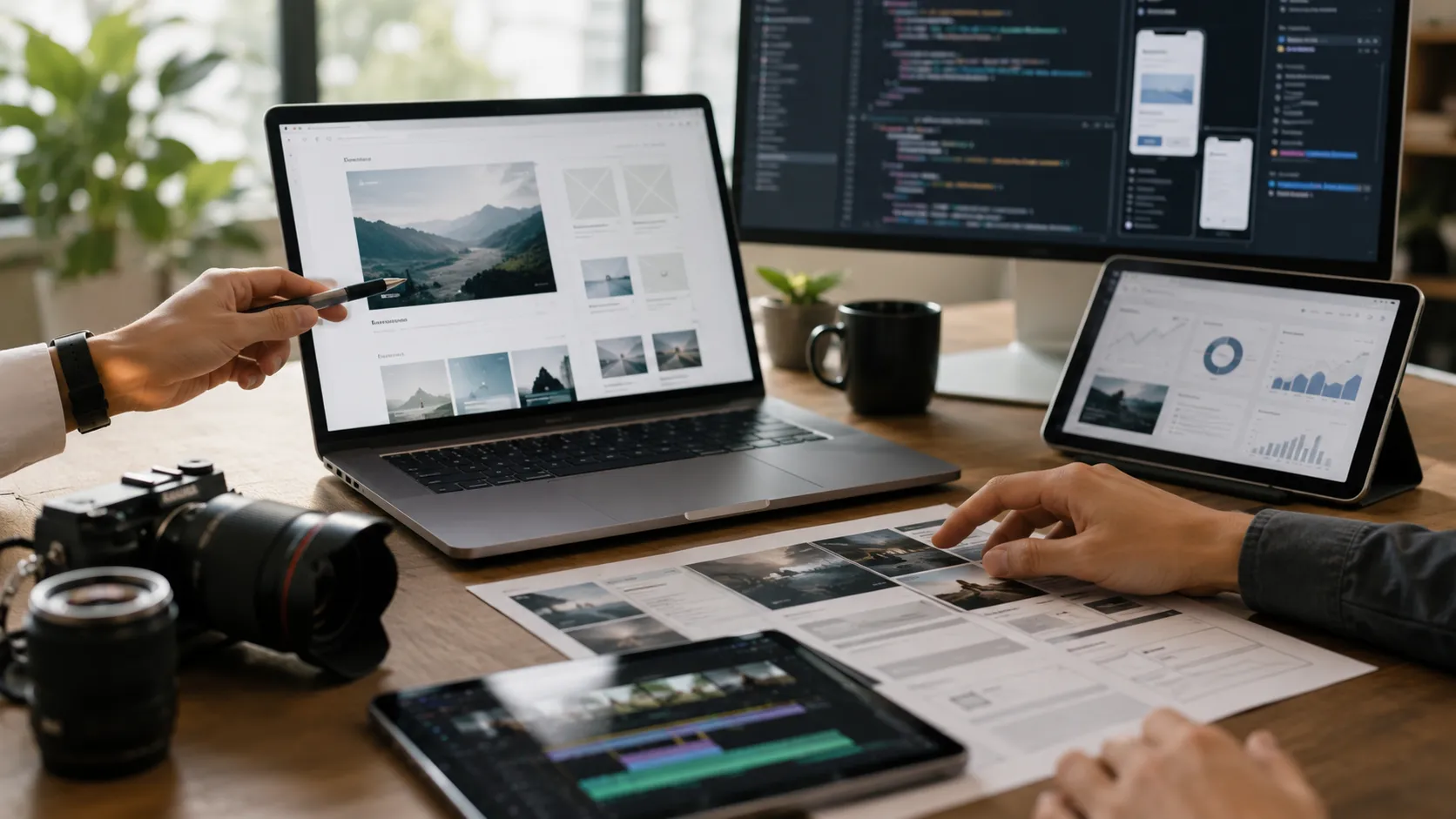 Web制作・開発・分析・撮影・動画編集を進めるワークスペース